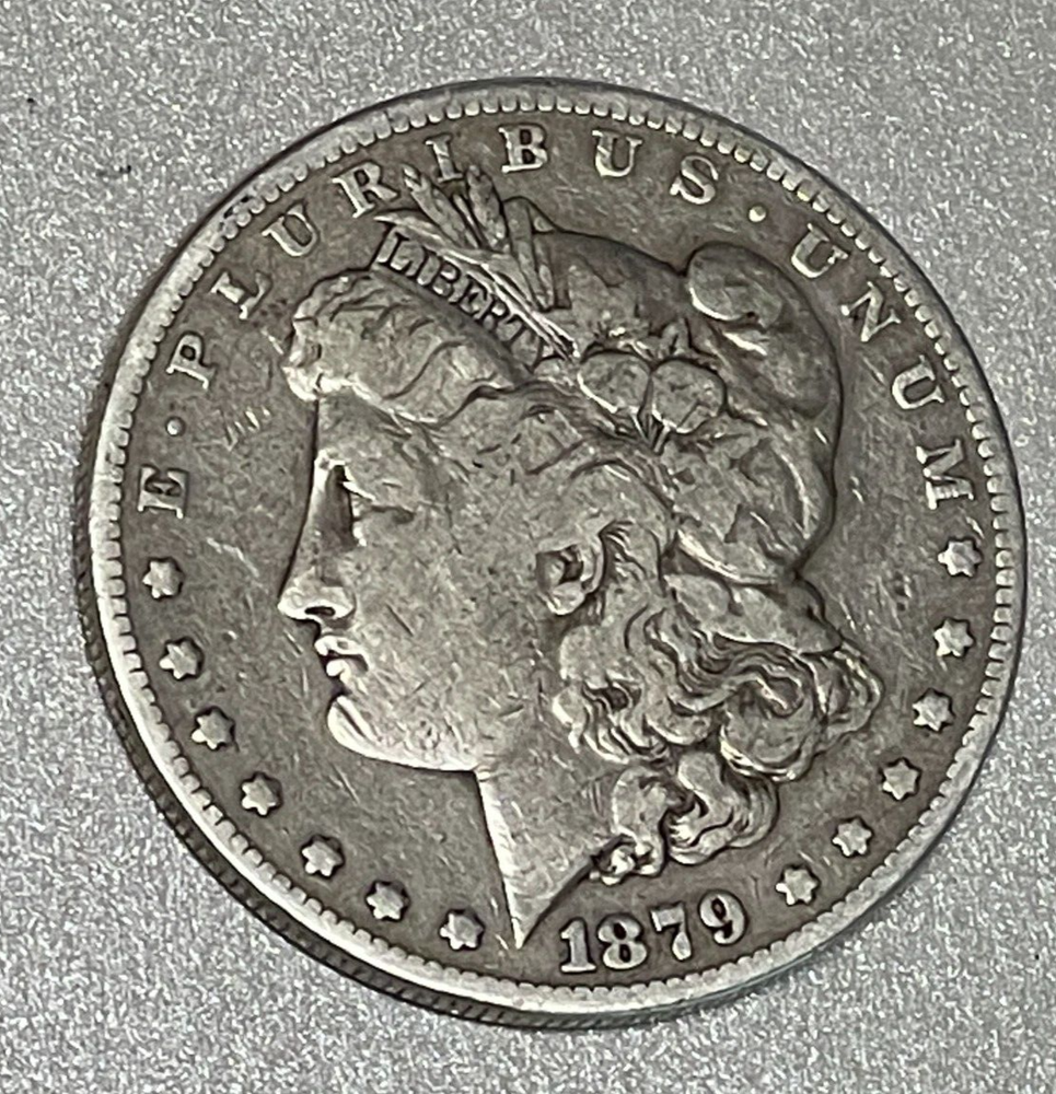 1879-S Morgan 90% Silver Dollar Minted 2nd Reverse Parallel Arrow Feathers