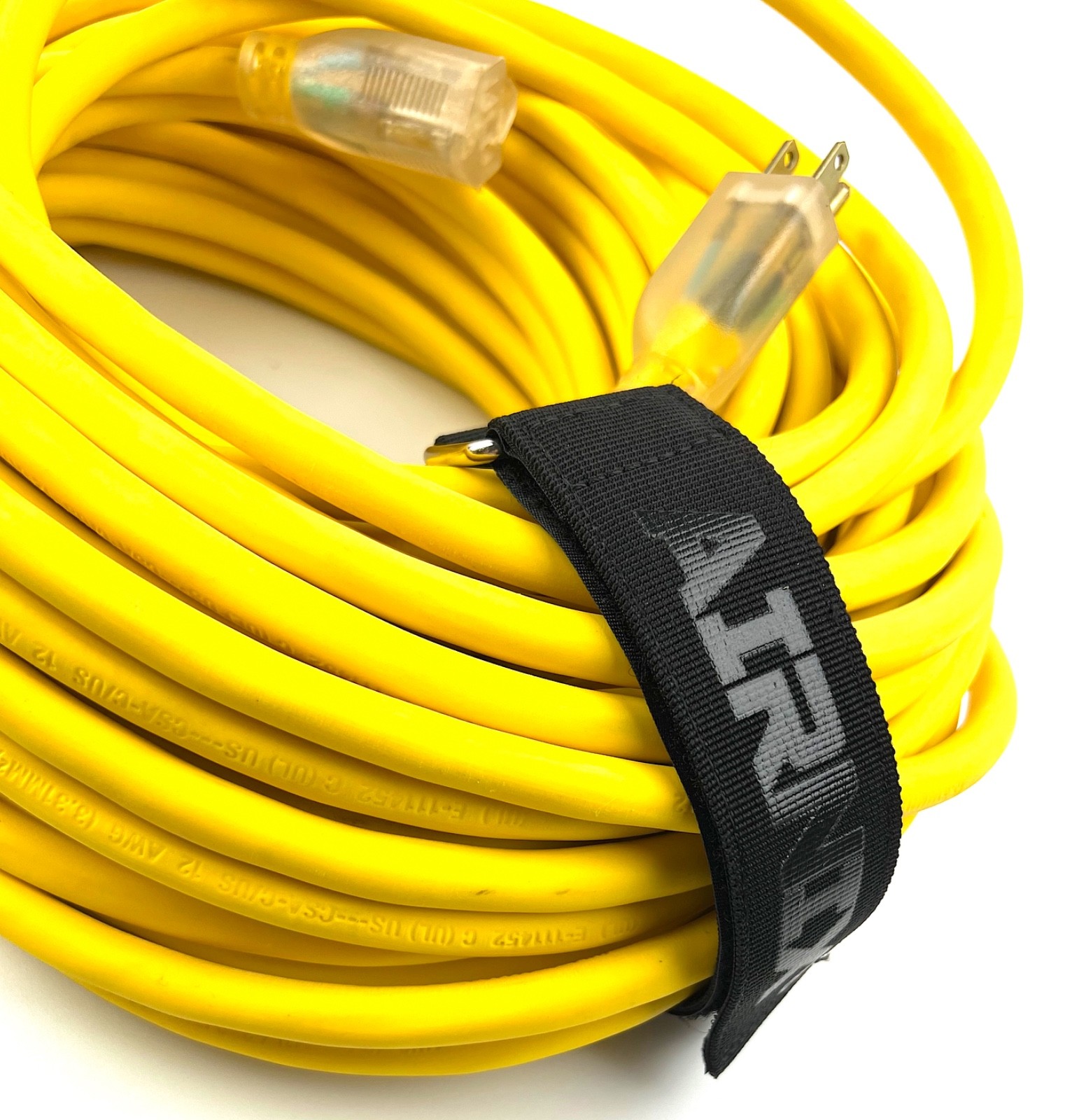 AIRNIX Hook and Loop Reusable Nylon Cinch Straps, Securing Cable Straps, Black