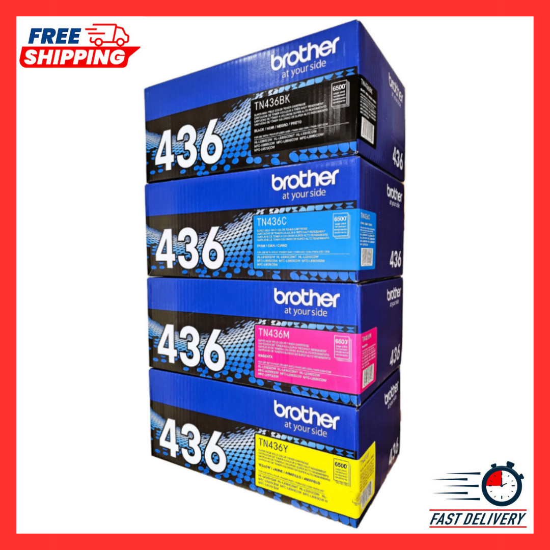 Brother TN436 High Yield Toner Set (Black,Magenta,Cyan,Yellow) -Pack Of 4- ⭐NEW⭐