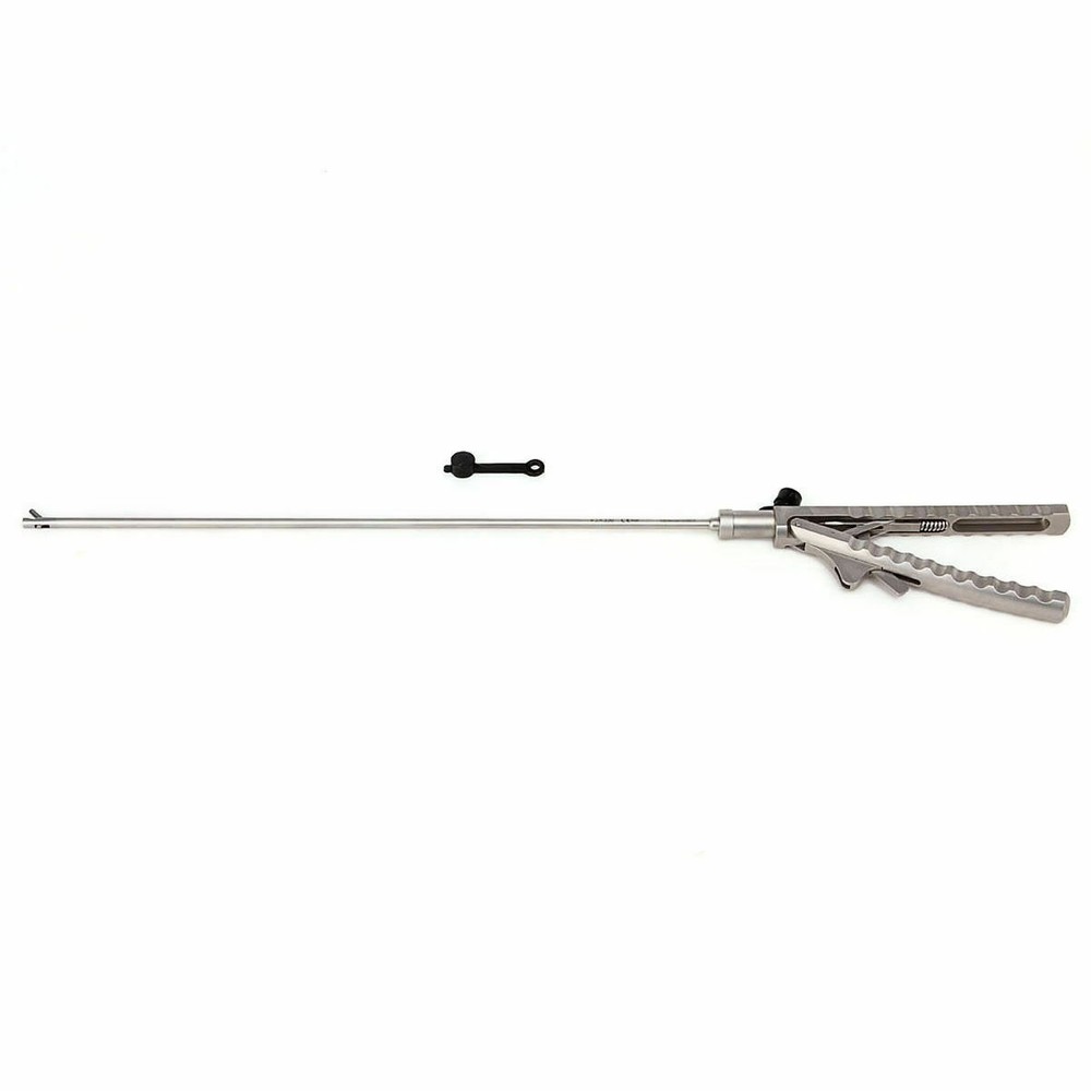 Laparoscopic V-Type Needle Holder Curved Jaw Surgical Instruments 5 mm