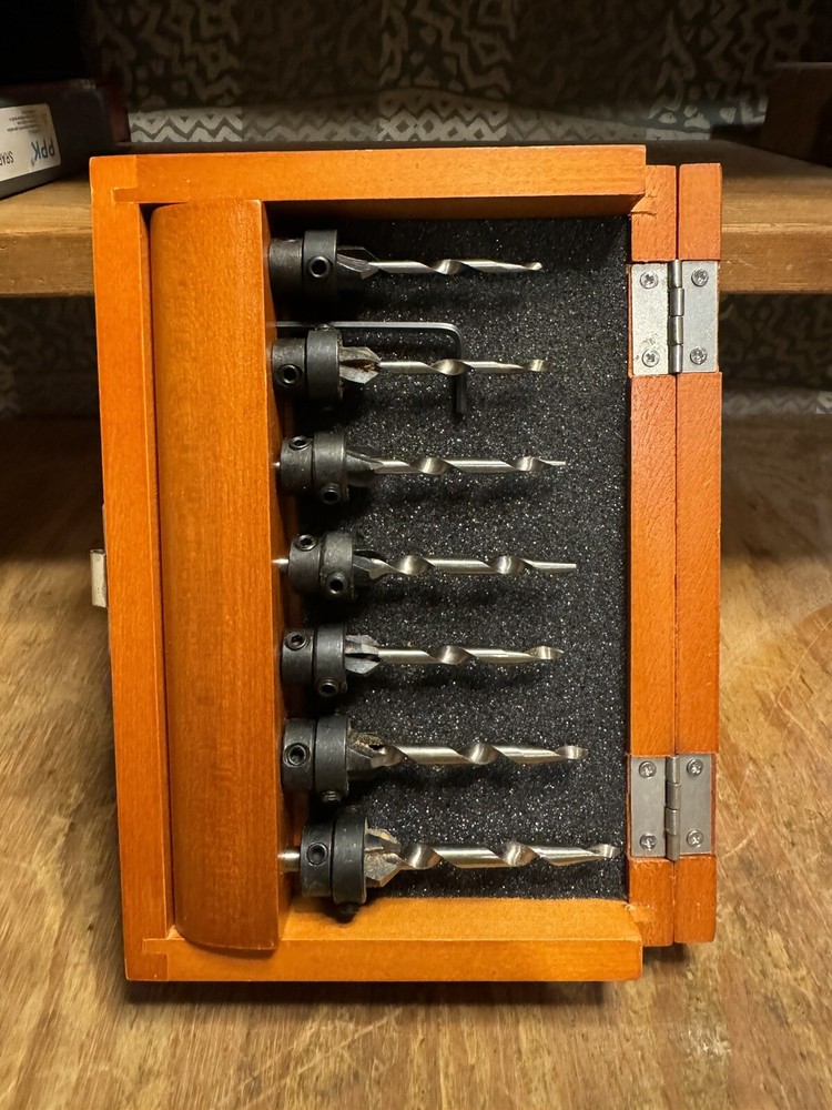 Countersink woodworking Drill Bit tools Set With Box