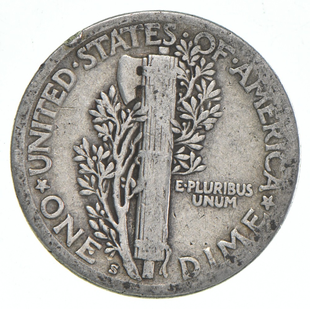 G+ 1917-S Mercury 90% Silver Dime