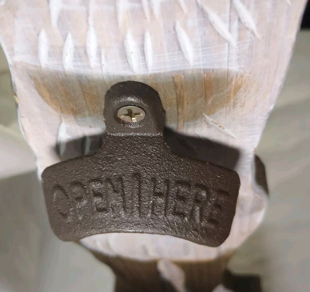 Wall Bottle Opener Wolf 15 Inchs