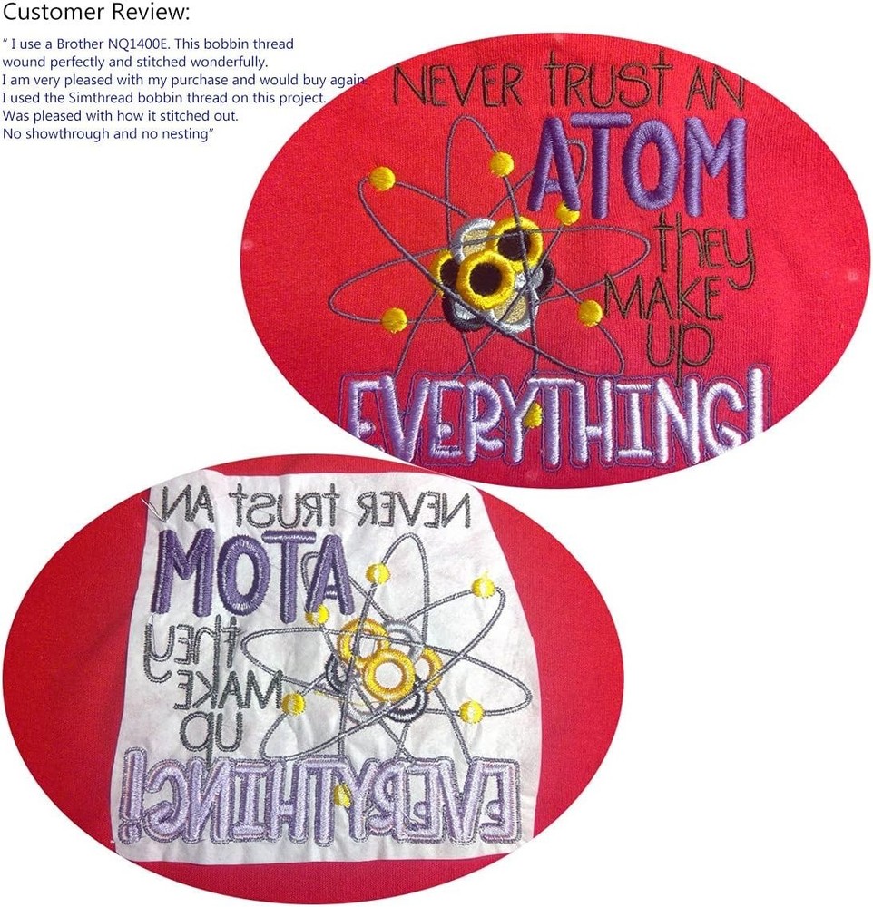 Two Large Spools White Bobbin Thread 60WT 5500 Yards Perfect for Sewing Projects