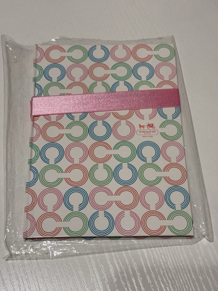 Coach Notebook white pink Auth New