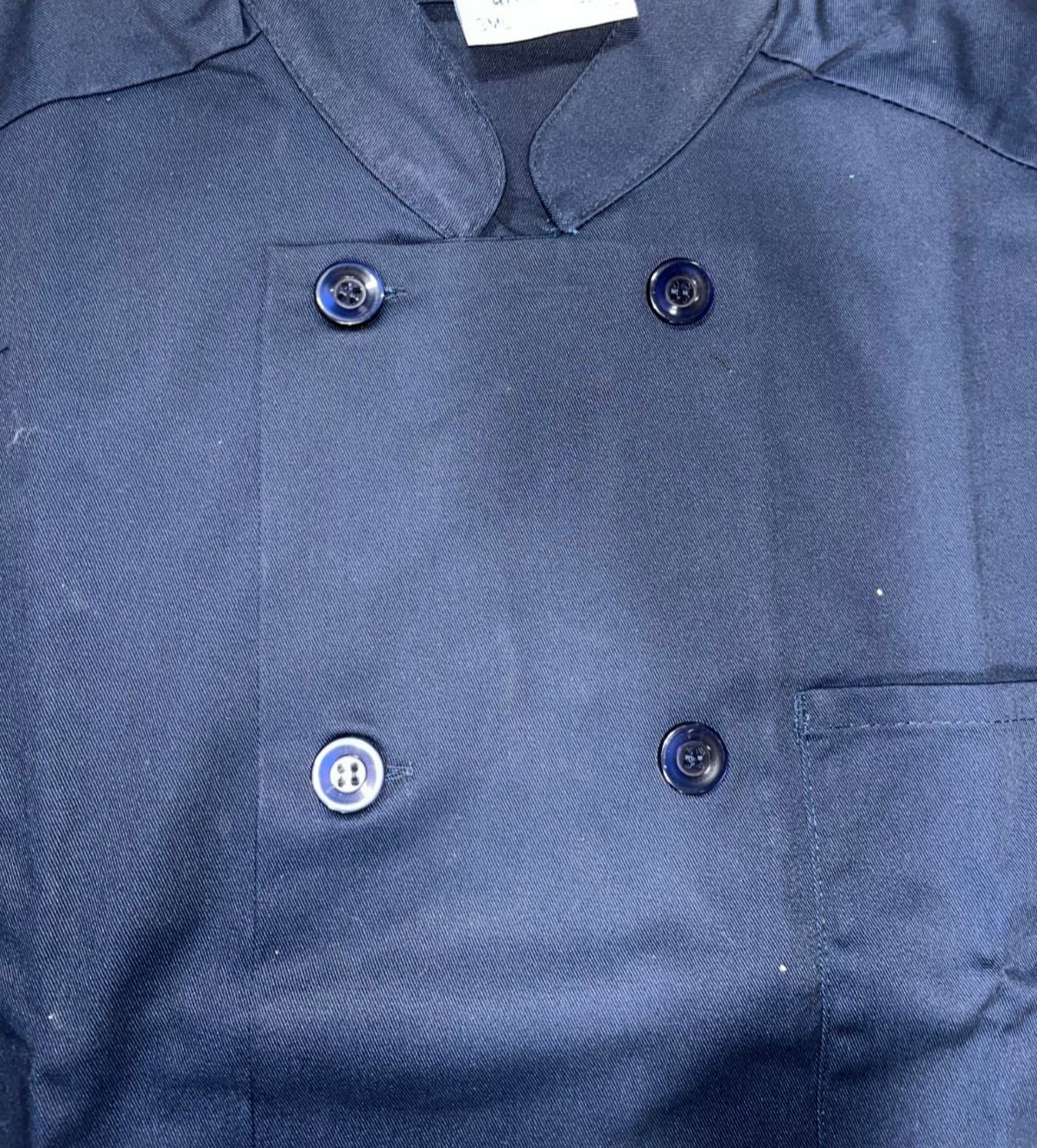 NWT New Navy Blue Chef Coat Jacket w/ Chest Pocket - Size Choice