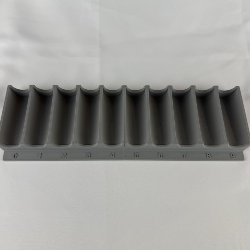 Half Dollar Sorting Tray 10 Coin Roll Holder Gray with Denomination