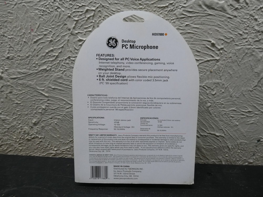 GE Desktop PC Microphone New Sealed- H097880