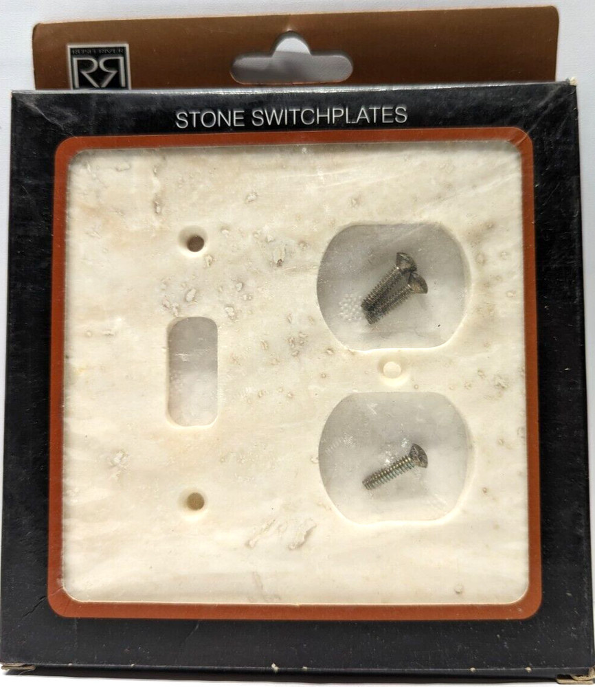 Ivory Travertine Toggle Duplex Wall Plate / Switch Plate