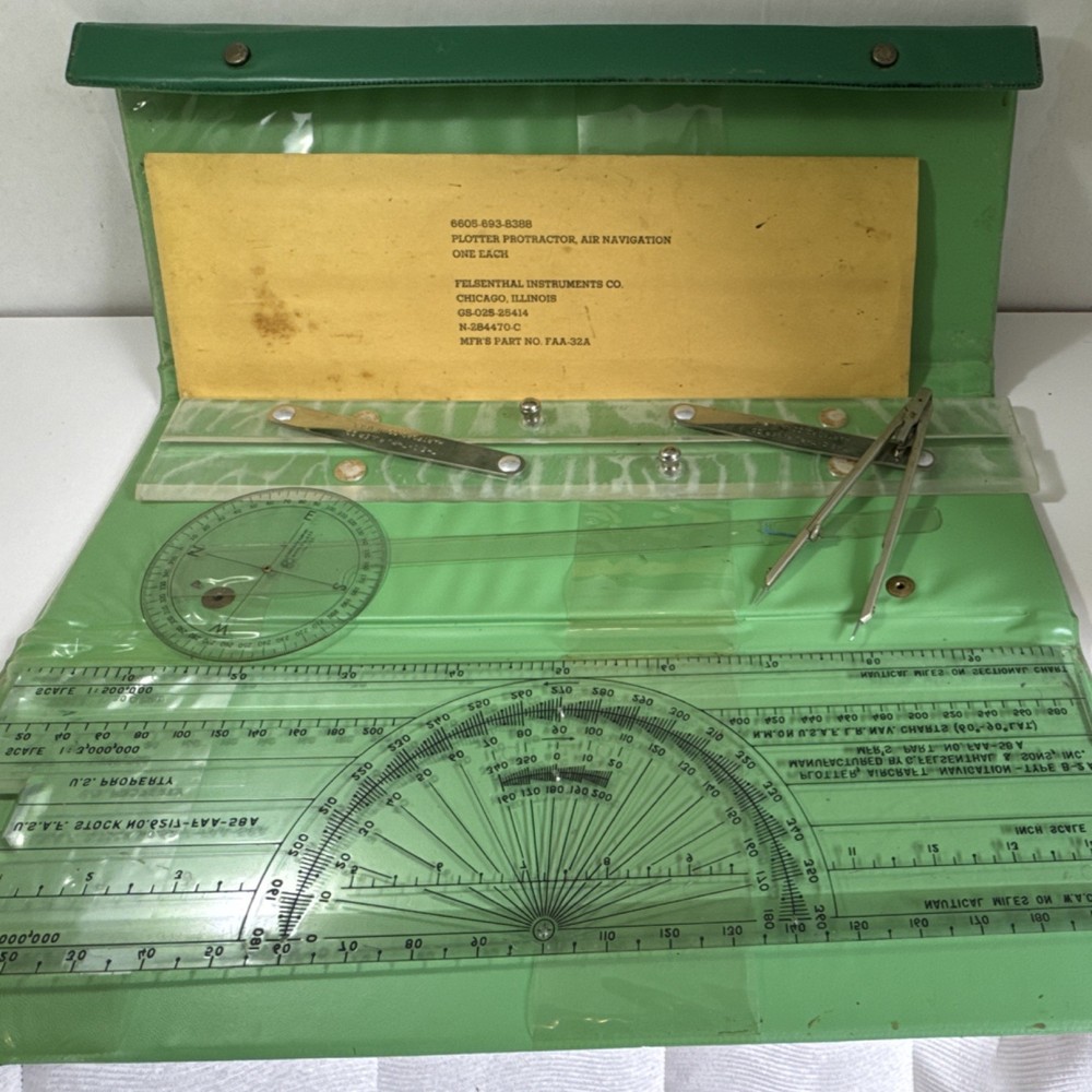 General Electric Marine Navigation Kit with Plotter, Dividers, Protractor