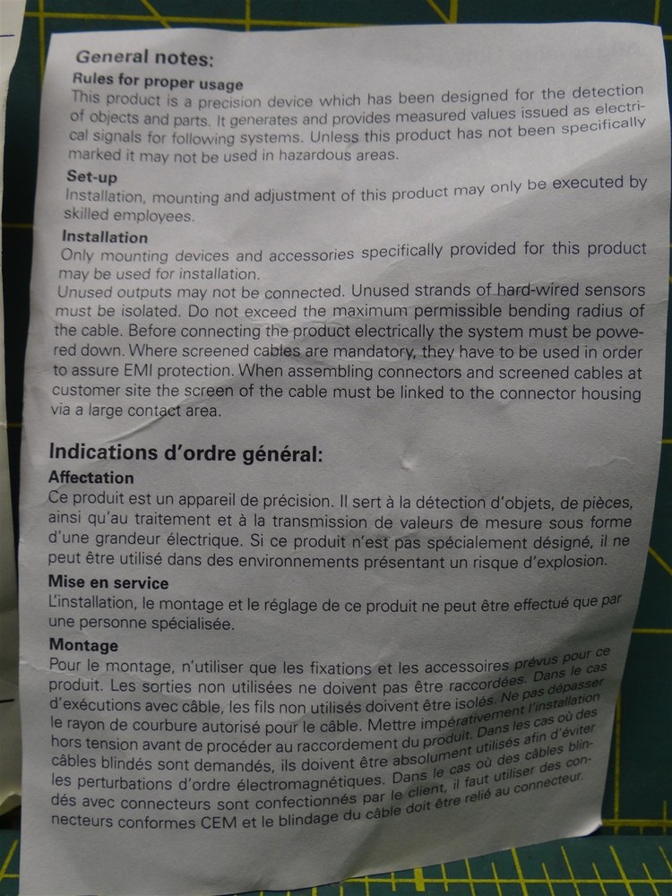 Baumer IFFM08P17A1/O1S35L Inductive Proximity Sensor Rect. Flush M8 Connector