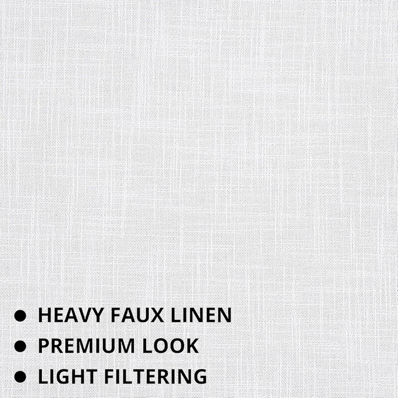 Linen Light Filtering Curtain Panel Versatile Hanging Methods Dry Clean Only New