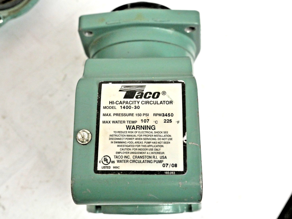 Taco 1400-30 Cast Iron Circulating Pump  USED