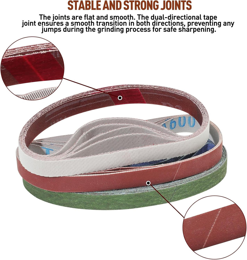 Work Sharp Knife Sharpener Replacement Belt Kit - 45 Pcs, 1/2 Inch x 12 Inch