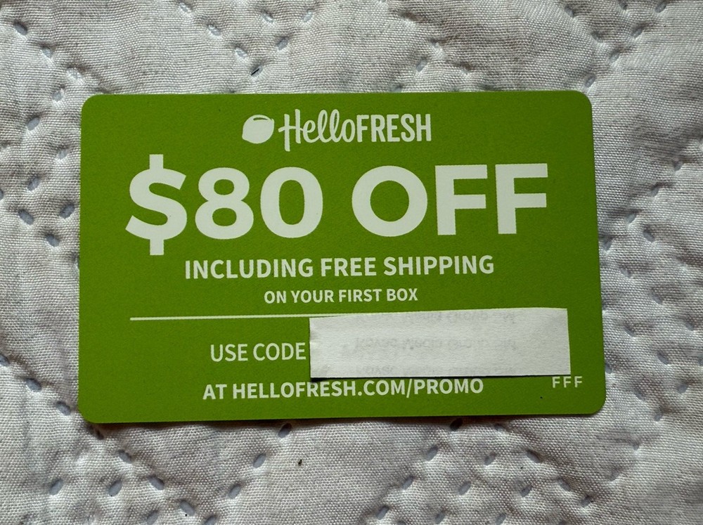 Hello Fresh HelloFresh.com $80 Gift Card (over a 5 week period)