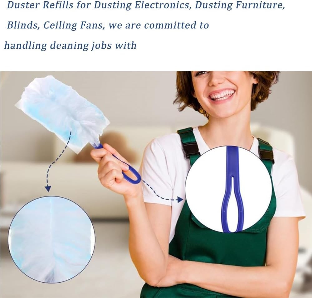 30 Pack Duster Refills Compatible with Swiffer Duster, Heavy Duty Multi Surface