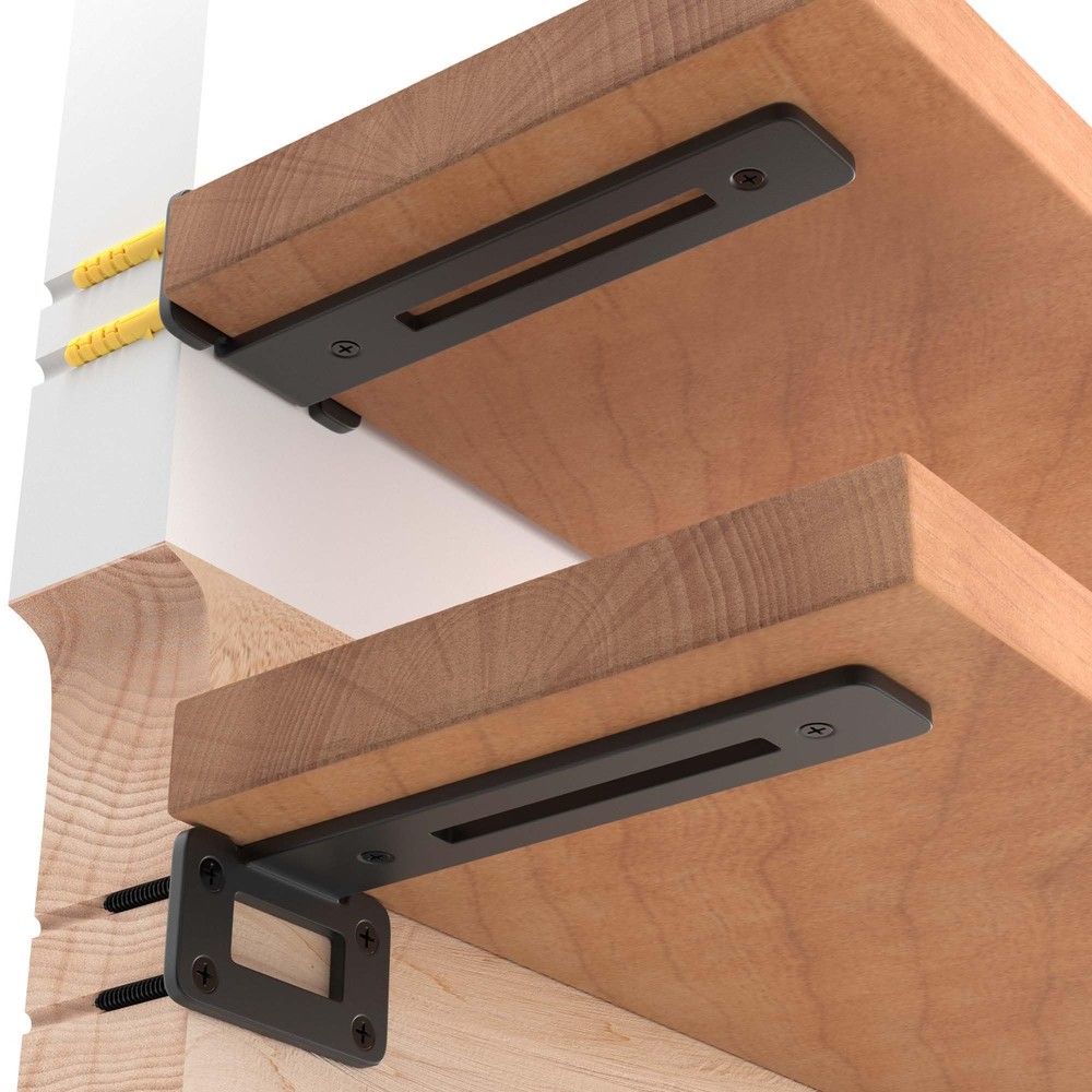 Shelf Brackets 6 Inch 6 Pack Innovation Design Openwork Floating T Shelf Brac...