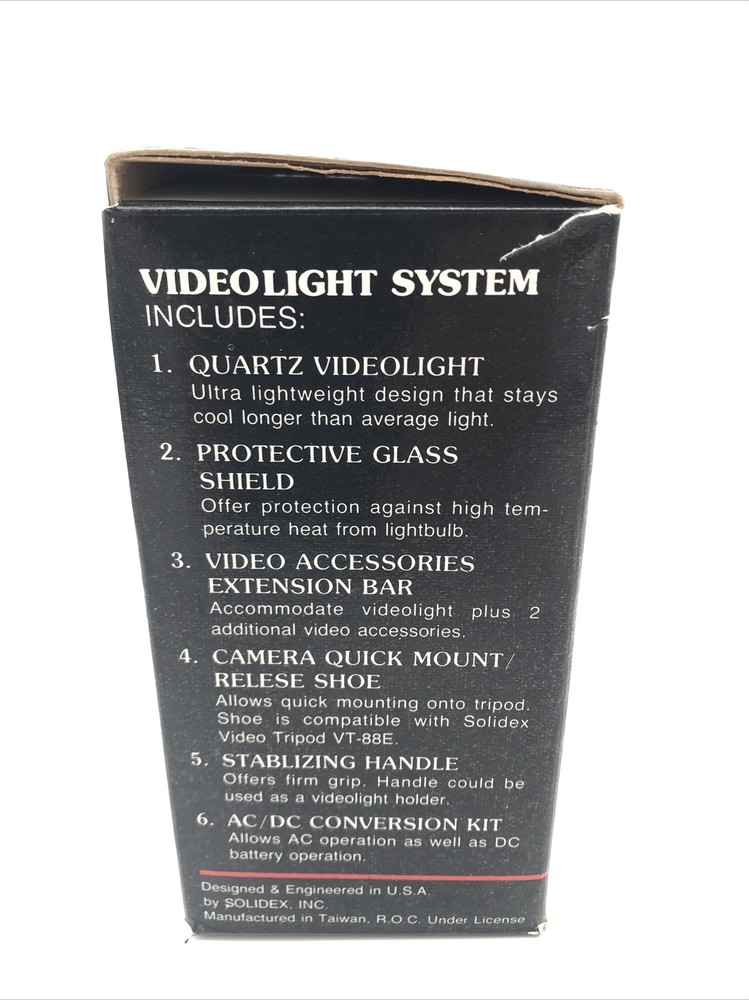 Solidex Magicool Model VL-9100 Camcorder Light