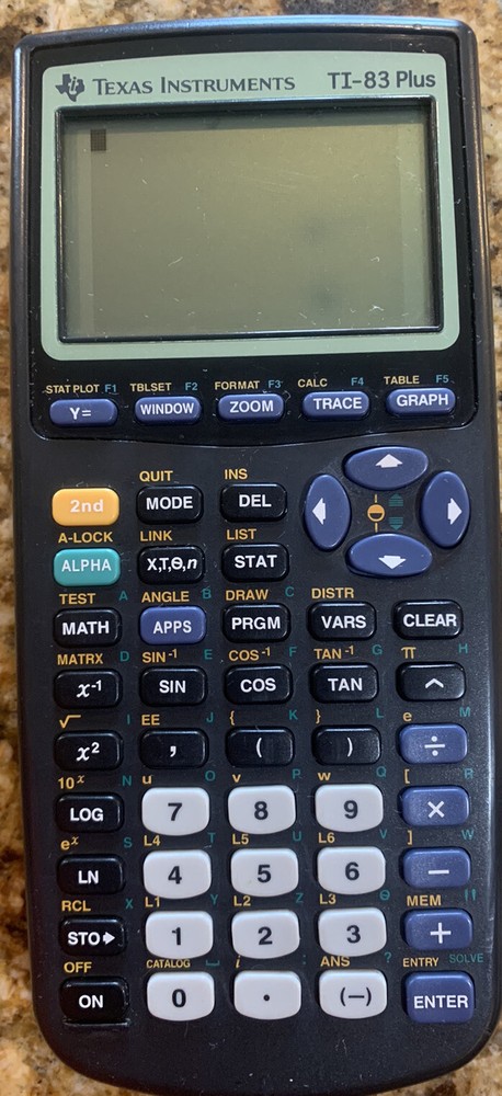 Texas Instruments TI-83 Plus Graphing Calculator - Black (tested) read