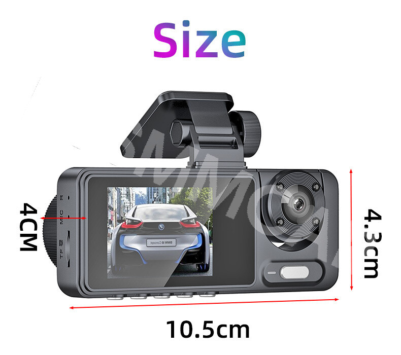 2in 1080P Dash Cam Car WIFI DVR Front Rear Inside Camera Night Vision G-sensor