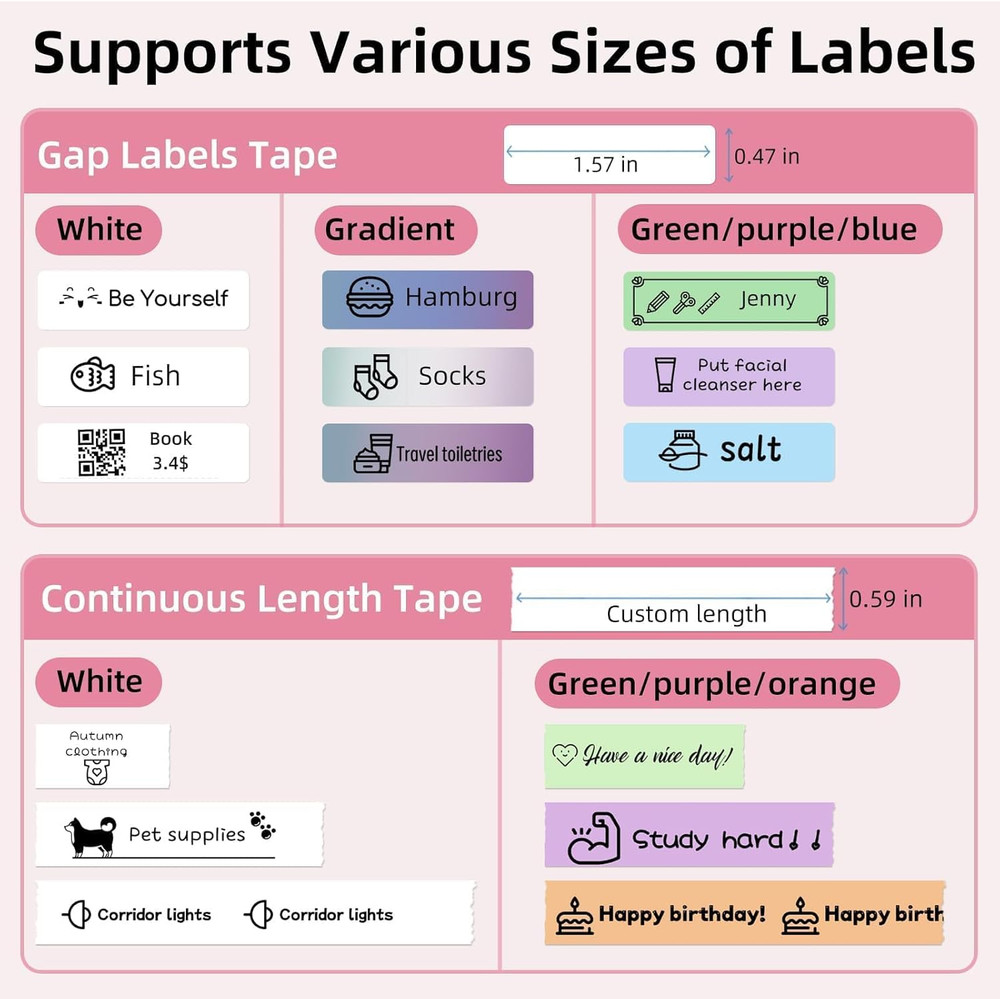 Label Maker, S001 Portable Bluetooth Label Maker Machine with Tape, Thermal Labe