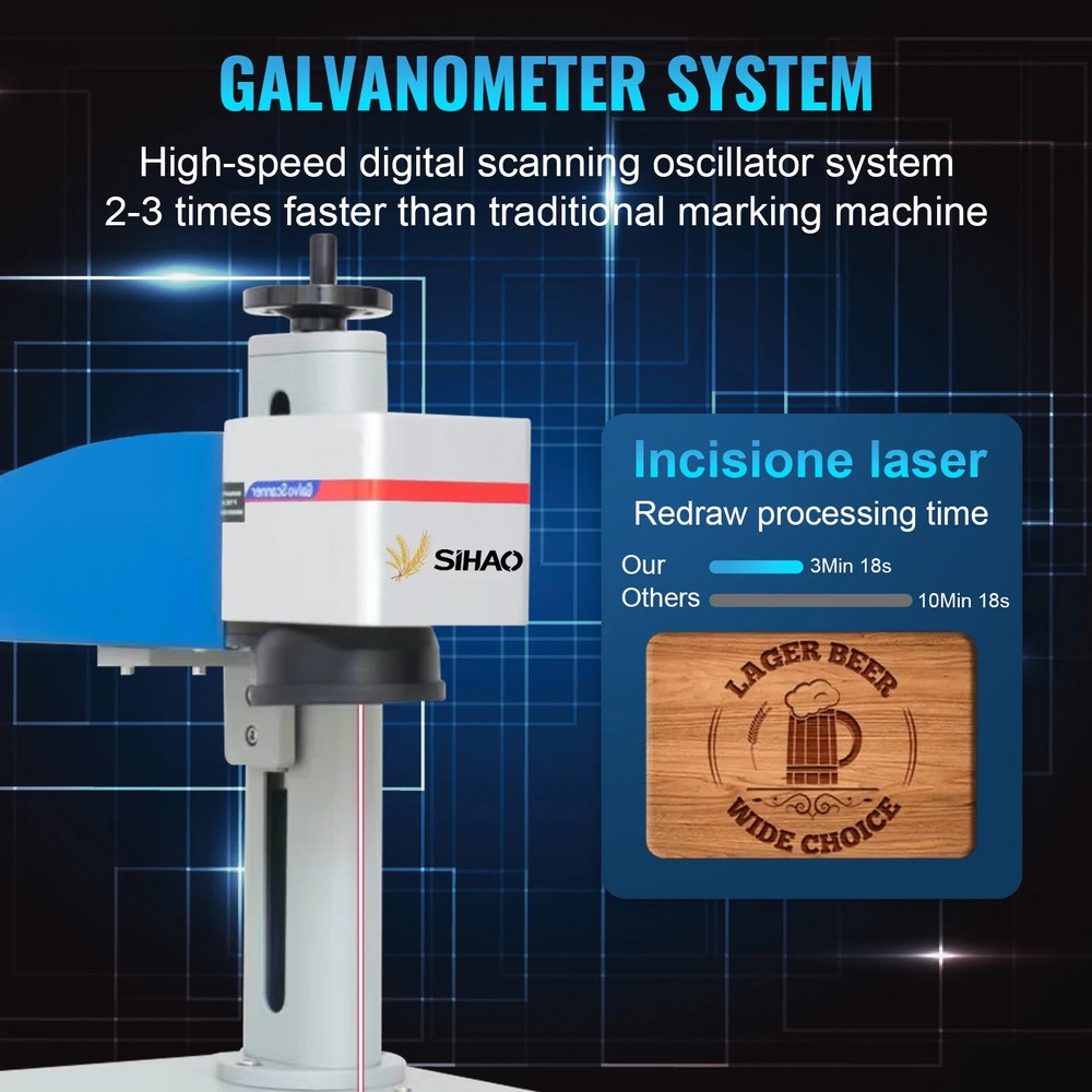 🔥20W Fiber Laser Marking Machine Engraving Cutter with EZCAD2 Control Software