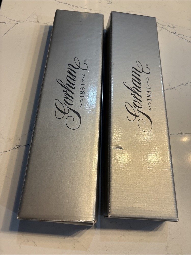 GORHAM Lady Anne Crystal Handle Wedding Cake Knife 2Pc Dessert Server Set SILVER