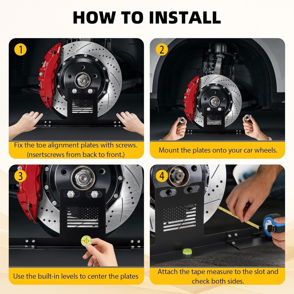 Upgraded Wheel Alignment Tool Kit- Automotive Wheel Alignment Tool Without Re...