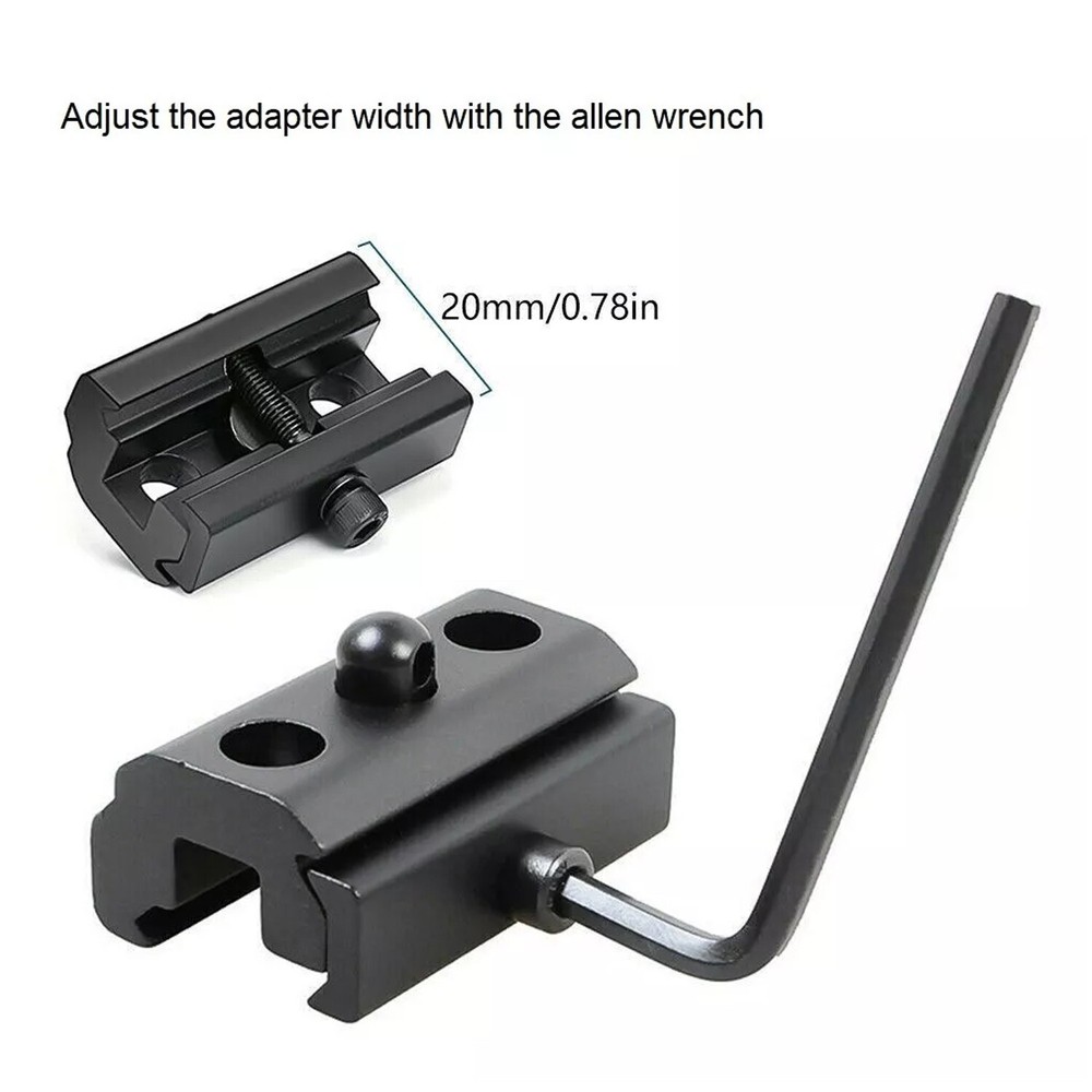 6-9" Adjustable Spring Return Bipod Adapter 20mm Picatinny Rail Mount Adapter