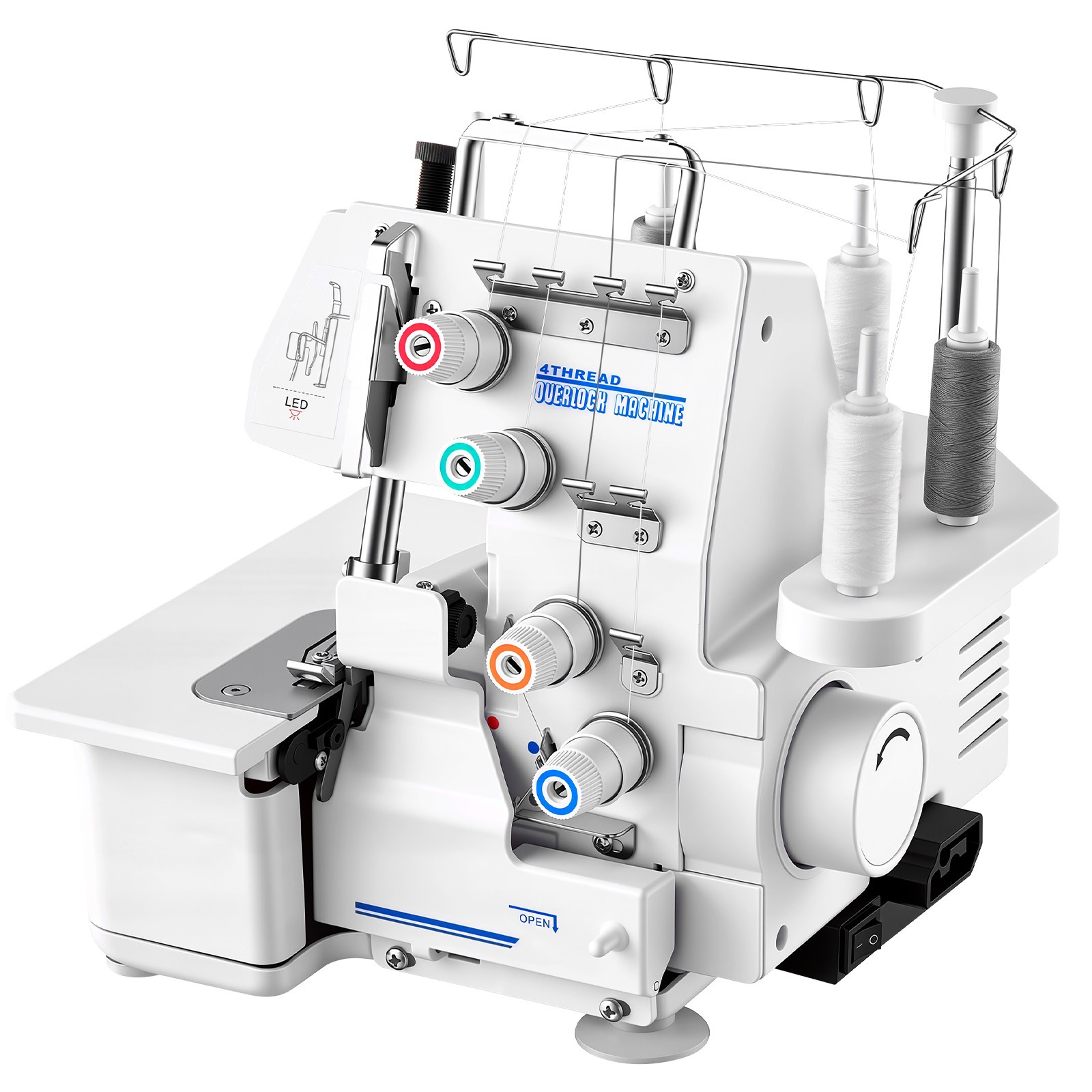 Uimoso Serger Overlock Sewing Machine with 3-4 Thread Options, 1250 SPM