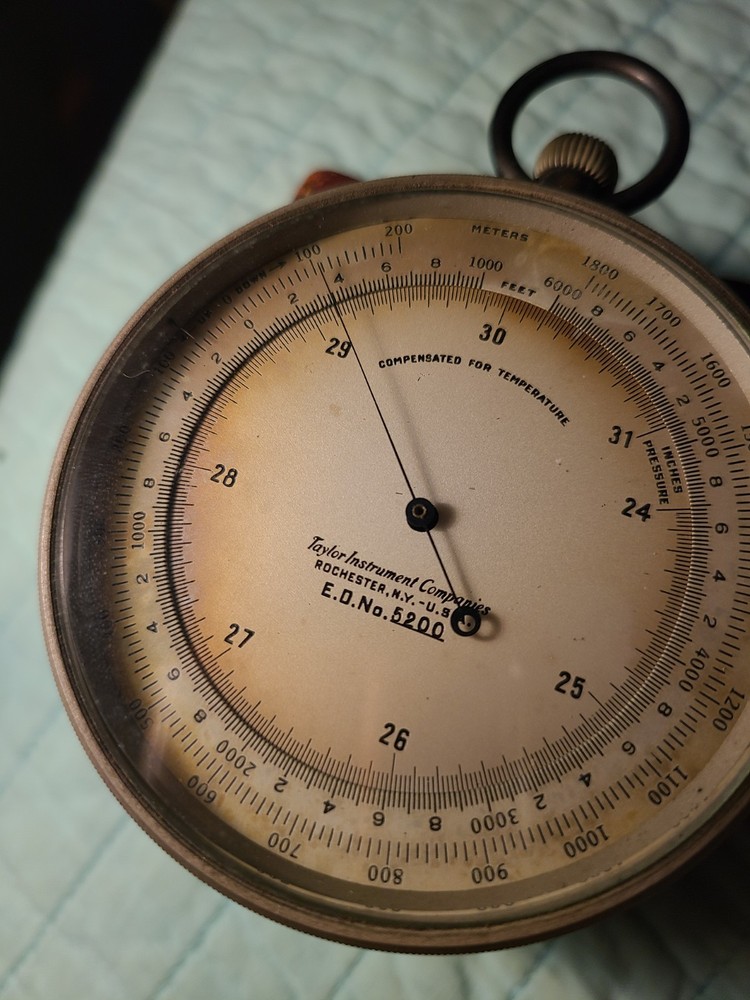 barometer & Compass Antique Collection With Original Leather Case