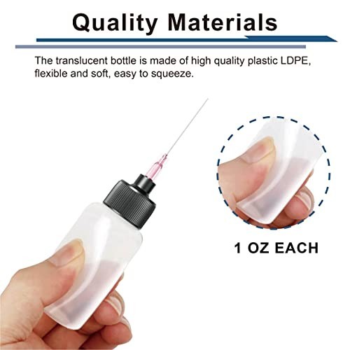 10 Pcs Needle Oiler (1 OZ) Precision Tip Applicator Bottle LDPE Oils Bottle