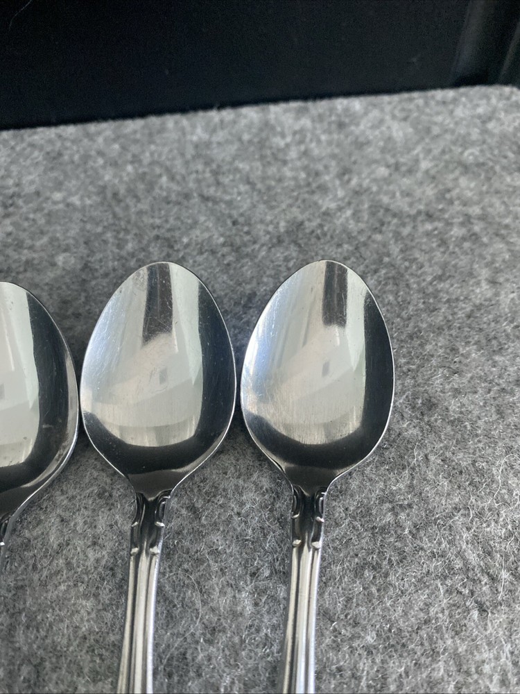 5 TOWLE/SUPREME CUTLERY STAINLESS FLATWARE, "PIERRE" PATTERN, TEASPOONS