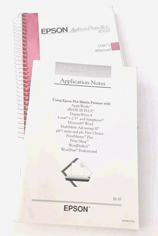 Epson Action Printer 4000 Users Manual + Epson Application Notes