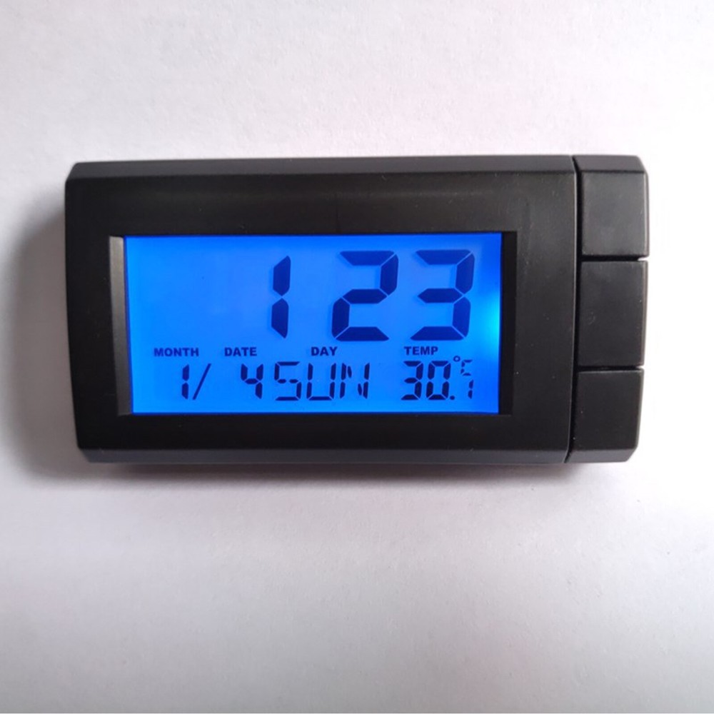 2× Mini Digital LCD Table Auto Car Dashboard Desk Date Time Small Clock