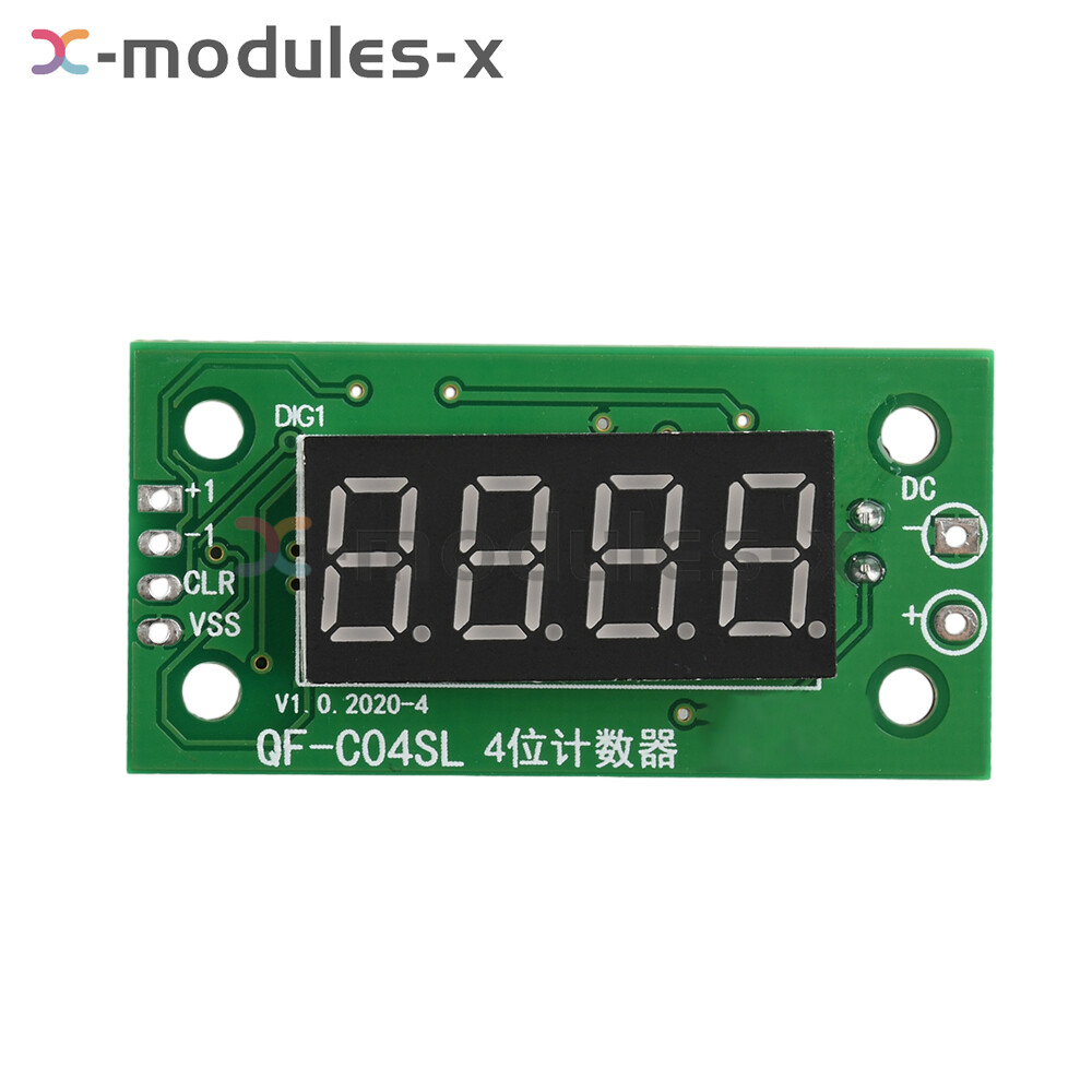 0.36" 4-Bit Digital Counter Module DC 4V-25V Low-Level Switching Counter Module