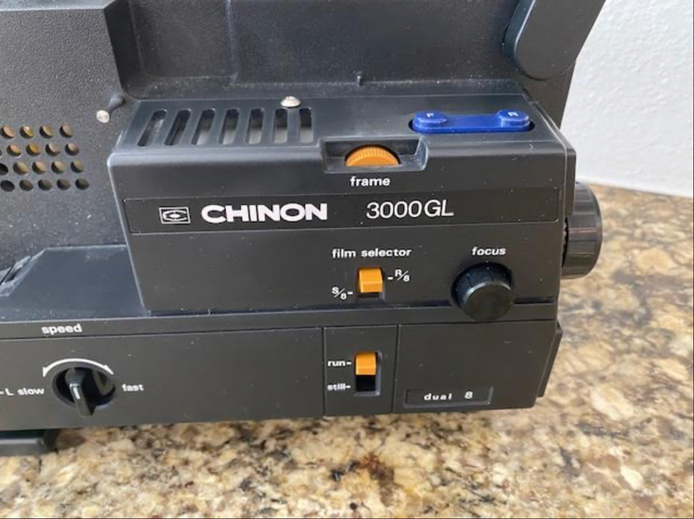 CHINON 3000GL DUAL 8mm PROJECTOR -adjustable speed.