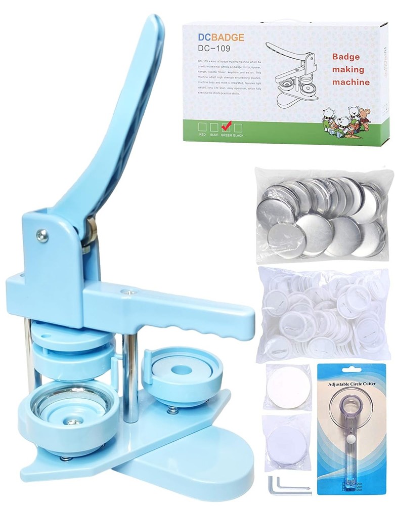 Button Maker Machine, Button Pin Maker (3rd Gen) Installation-Free DIY, Butto...