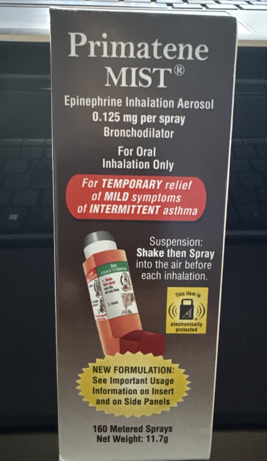 Primatene Mist Epinephrine Inhalation Aerosol 160 Sprays. 09/2027