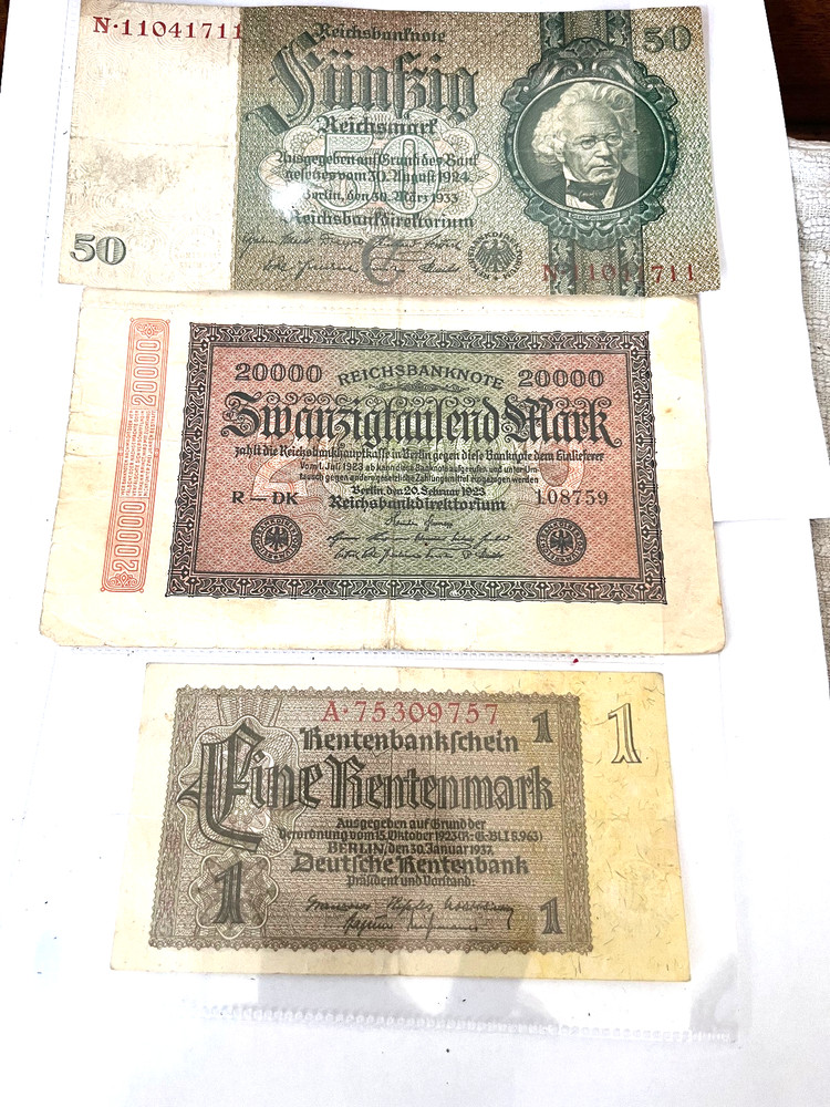 GERMAN BANK NOTES  1924 / 1923 / 1937  ( 3 Notes )
