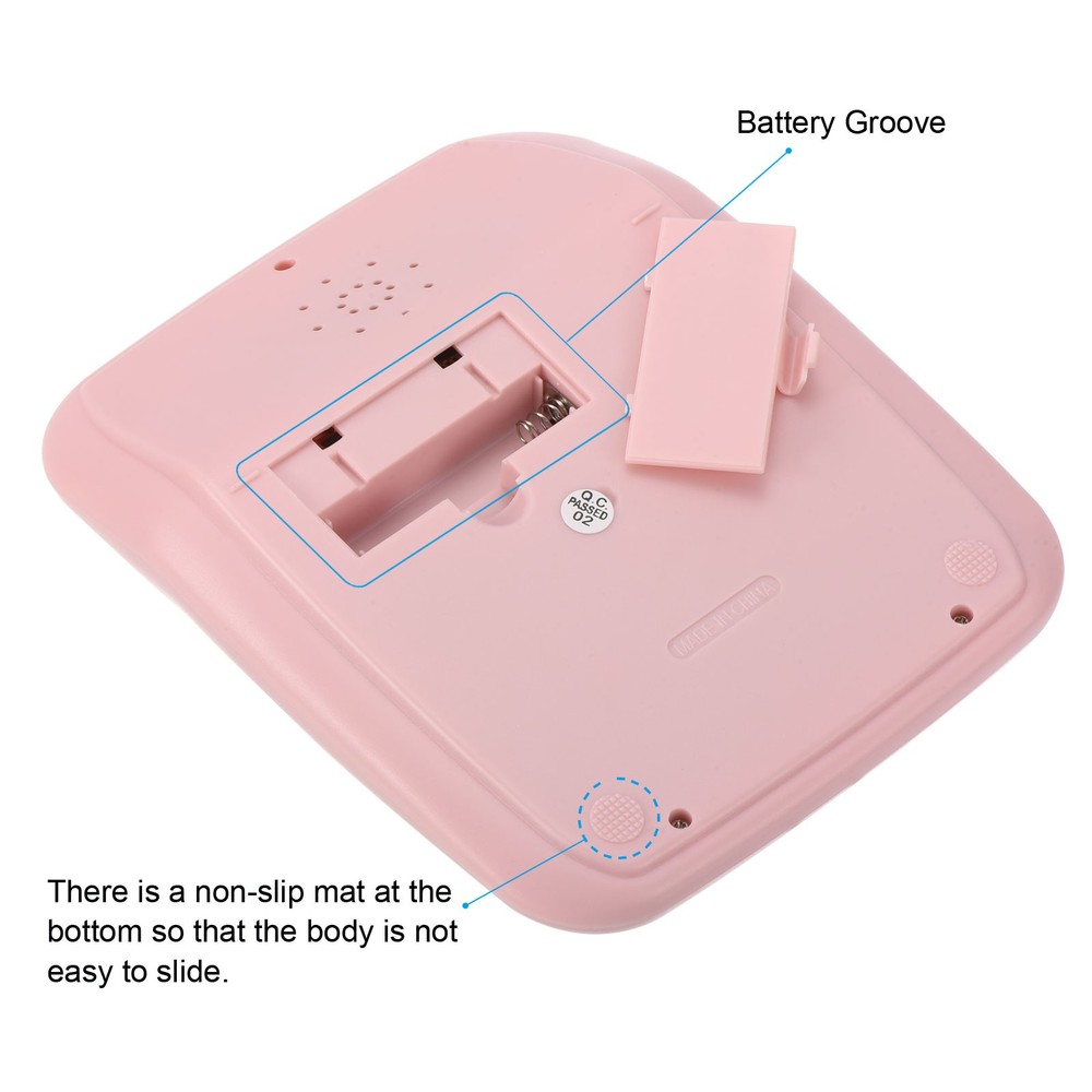 Desk Calculator, Standard Function 12 Digits LCD Display Calculator, Pink