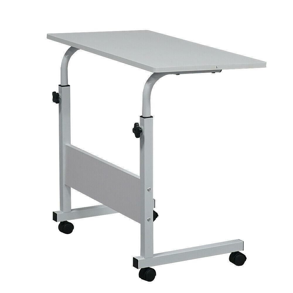 Mobile Laptop Desk Adjustable Tray Table Portable Side Table Computer Stand
