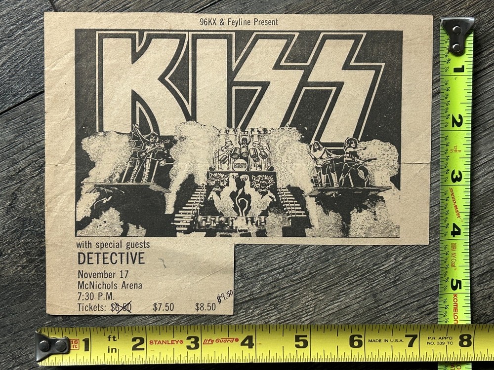 KISS Concert Ad Alive 2 Tour Denver Colorado Nov 17 1977 Vintage Kiss Aucoin