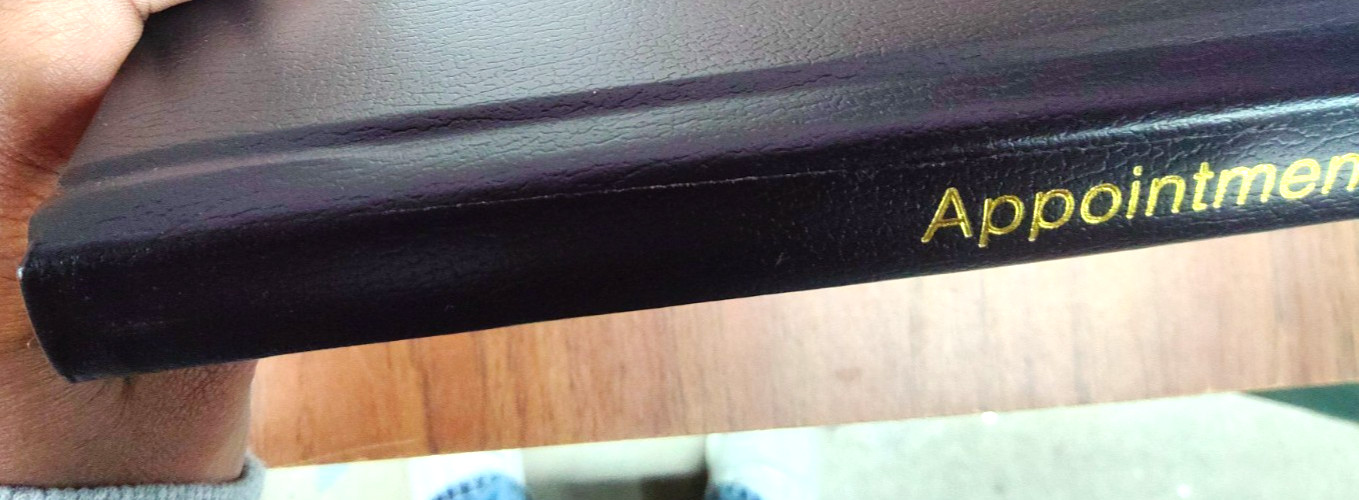 Amex Black Leather Executive Appointment 2026 Planner Book