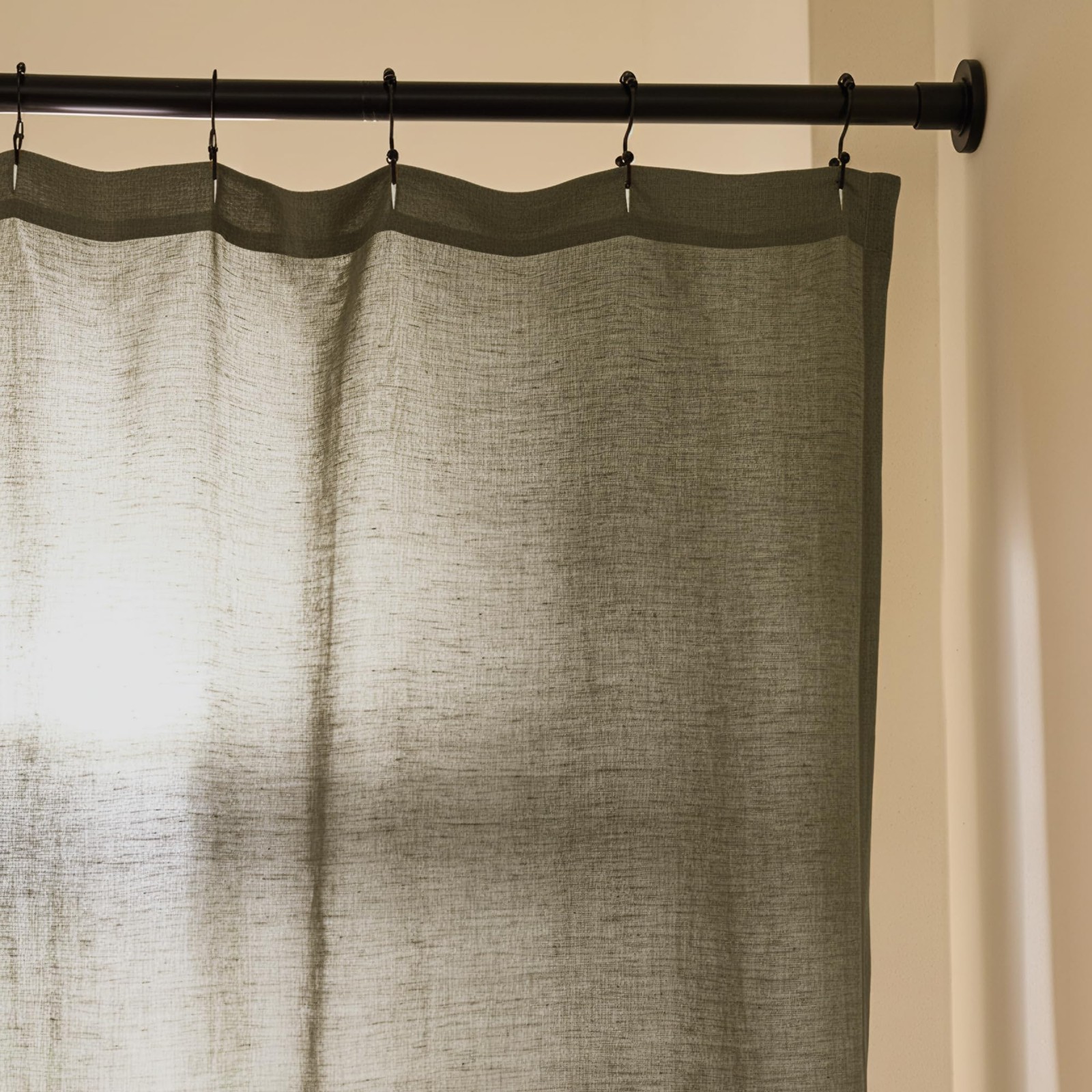 Preston Lane Stonebridge Linen Cotton 72"W x 72"L (Pack of 1), Eucalyptus