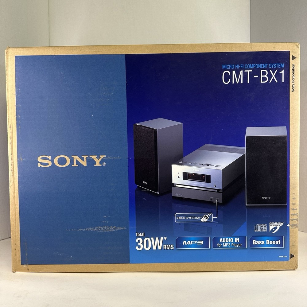 Sony CMT-BX1 Micro Hi-Fi Component System CD Player, AM/FM, Remote OPEN BOX