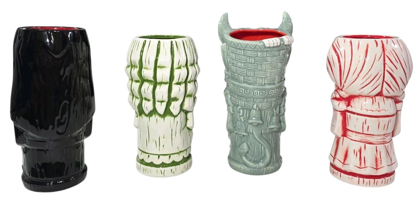 Geeki Tikis Krampus Annabelle The Nun Exorsist Horror Ceramic 18oz Mug Lot Of 4