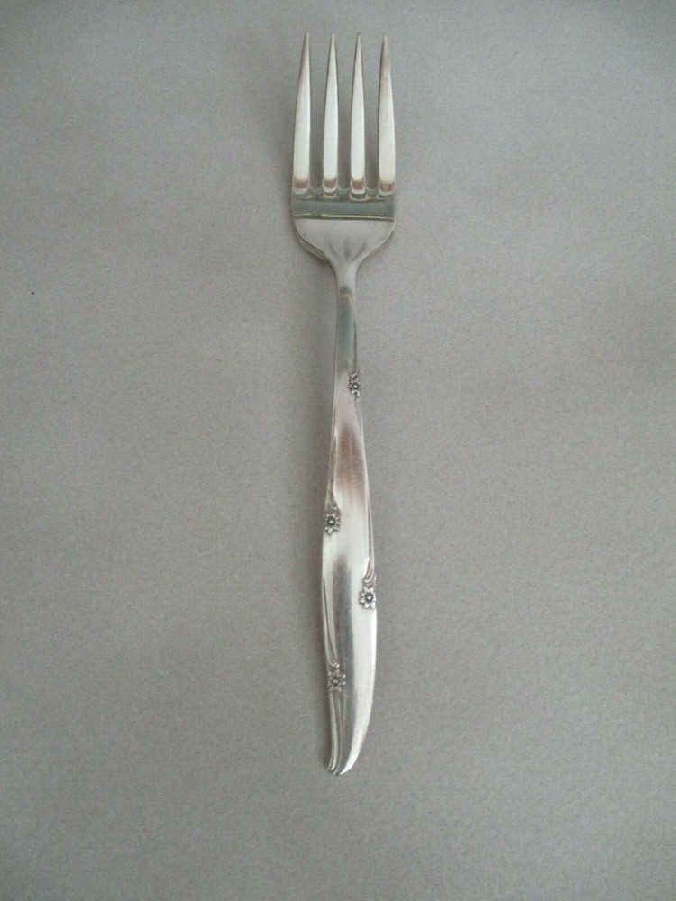 Oneida Community Silver Flower 6 5/8" Salad Fork Silverplate Flatware