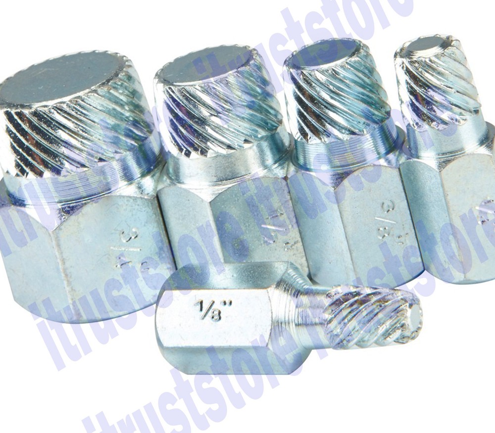 5PC IRON INSIDE PIPE NIPPLE EXTRACTOR EASY OUT REMOVAL REMOVER EXTRACTING TOOL