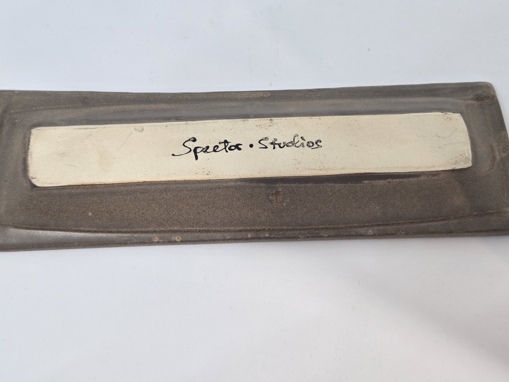 Spector Studios Glazed Pottery Rectangular Trinket Dish READ